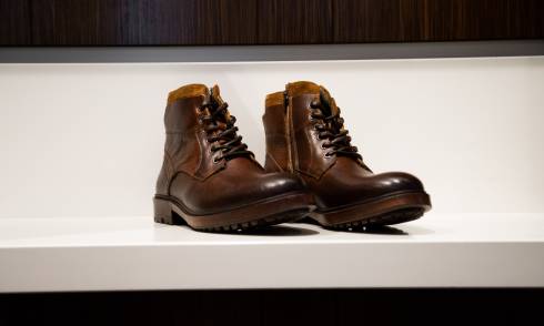 Shoes on display 