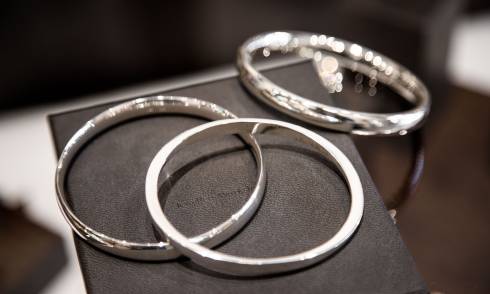 Silver wrist bands