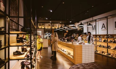 People looking at footwear