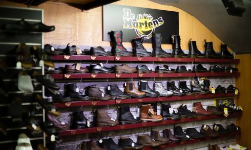 Dr Martens shoe display